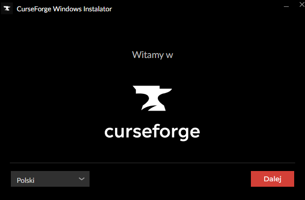 Instalator aplikacji CurseForge w polskiej wersji językowej